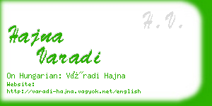 hajna varadi business card